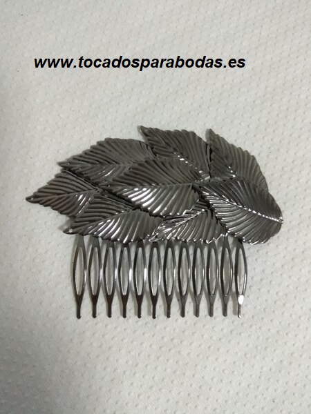 Peinecillos Plata Hojas 157 - Imagen 2